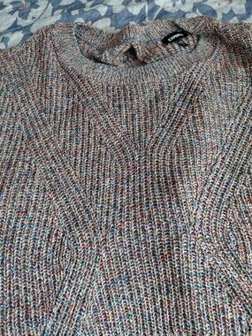 Express Women's Multicolor Marled Crewneck Sweater